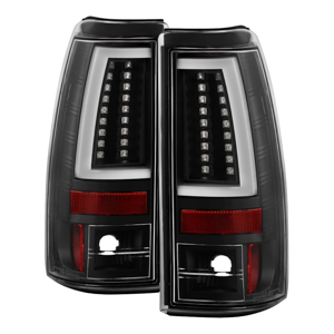 Chrome LED Taillights for 1999-2002 GMC Sierra 1500 2500 3500 Left & Right Sides Pair DWVO Rear Brake Tail Lights Compatible with 2003-2007 Chevy Silverado 1500 2500 3500 HD 