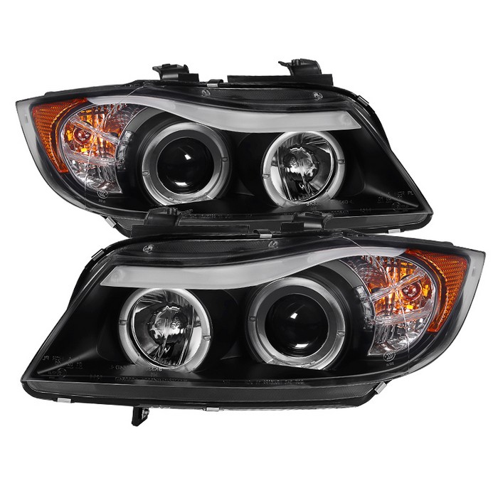 SPYDER 5009005 HEADLIGHT ASSEMBLY High Beam H1/ Low Beam H7 with Black
